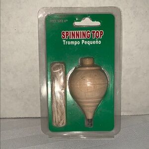 Wooden Spinning Top with String